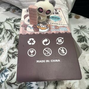 Cute Little Siam Figurine with Pink and Brown Accents